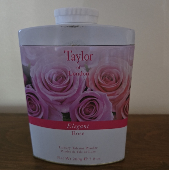 New Taylor Of London Elegant Rose Luxury Talcum Powder 7.0 Oz - Picture 1 of 3
